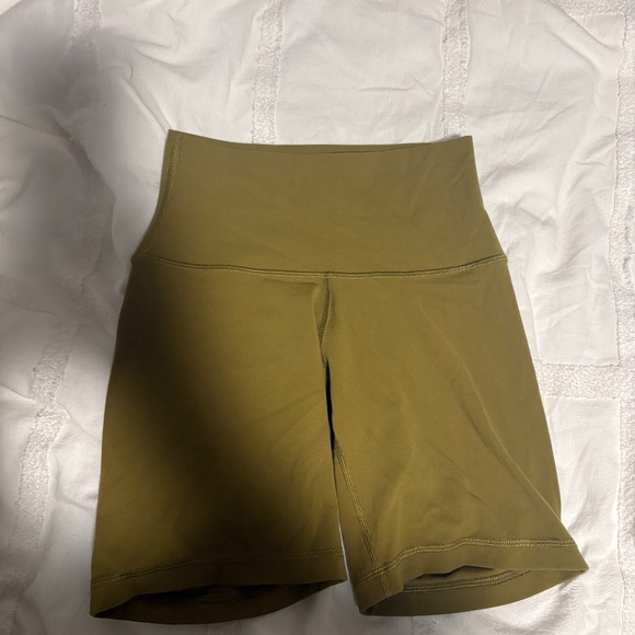 TnAction Hi-Rise 7” Bike Shorts – Olive Green (XS) | Worn Once - Picture 1 of 3